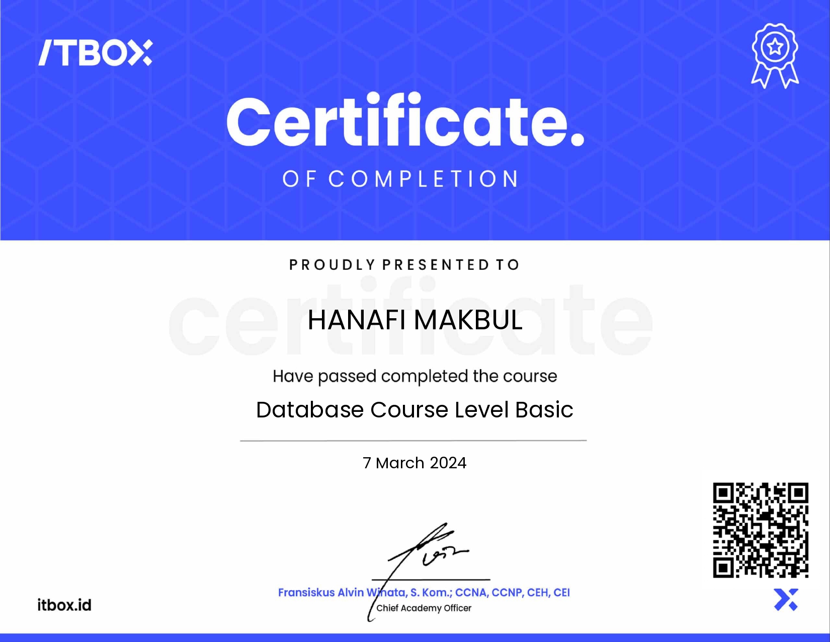 Database Course Level Basic