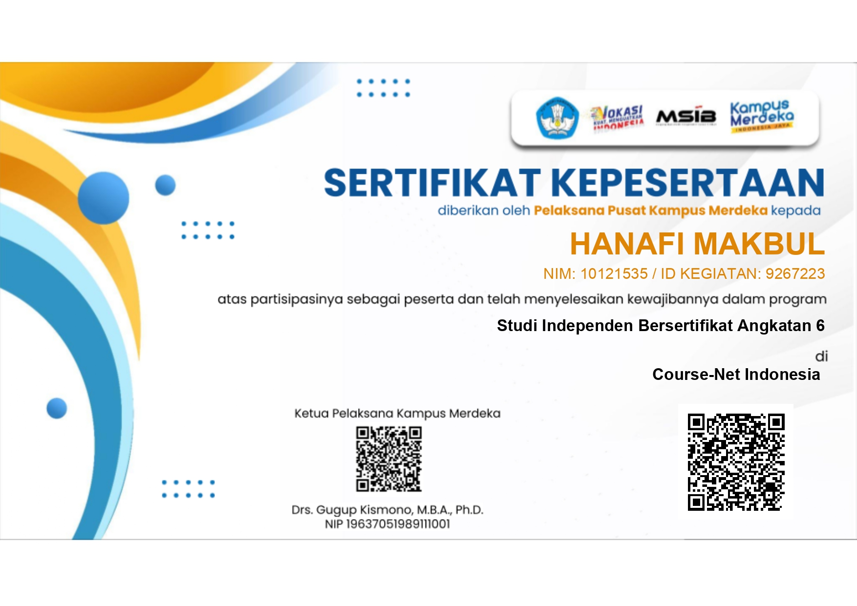 Studi Independen Bersertifikat Angkatan 6
